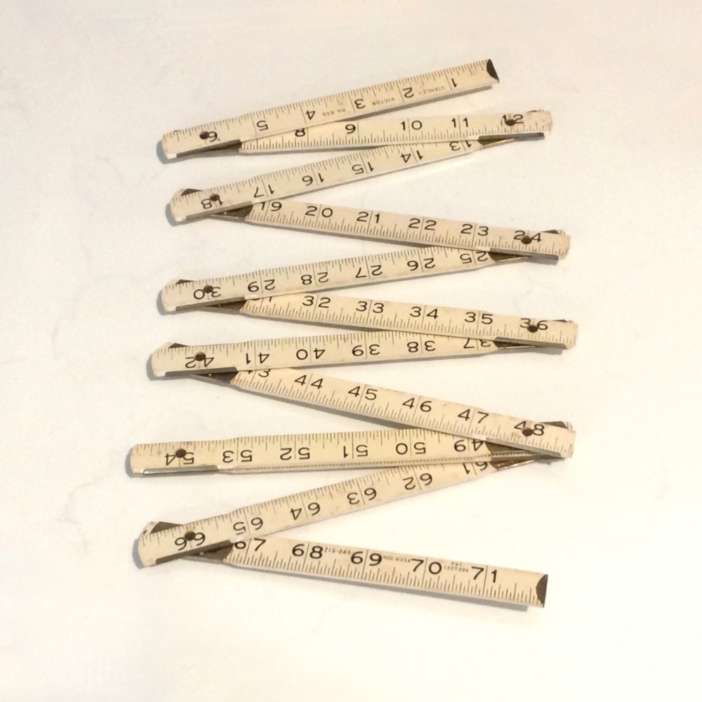 Vintage Stanley Victor 72” Folding Zig-Zag Ruler